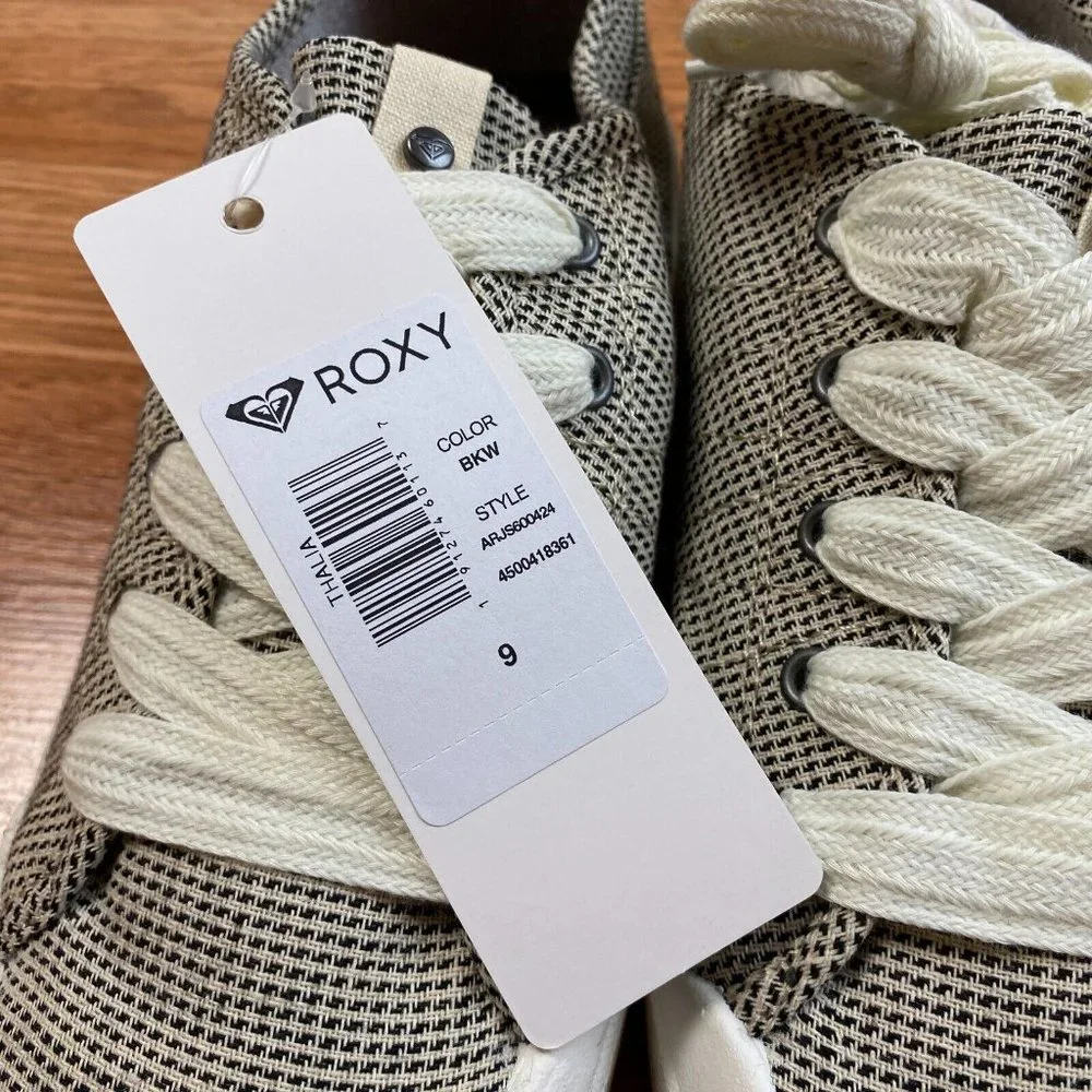 Roxy Sneakers Shoes Size 9 Women's Black White ARJS600424 Adults With Box A3 - Picture 3 of 9